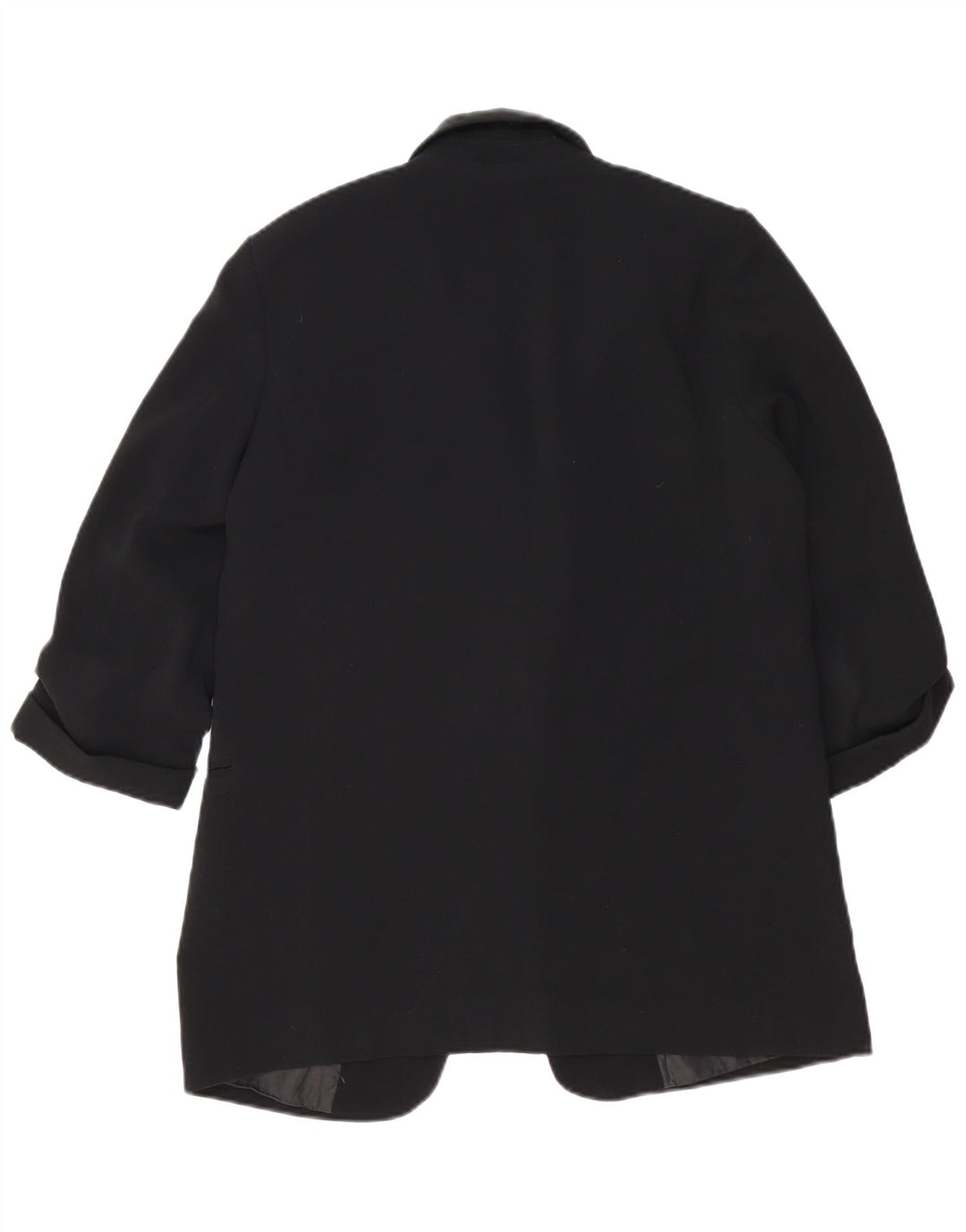 Zara Womens 3/4 Sleeve Open Blazer Jacket UK 14 Medium Black