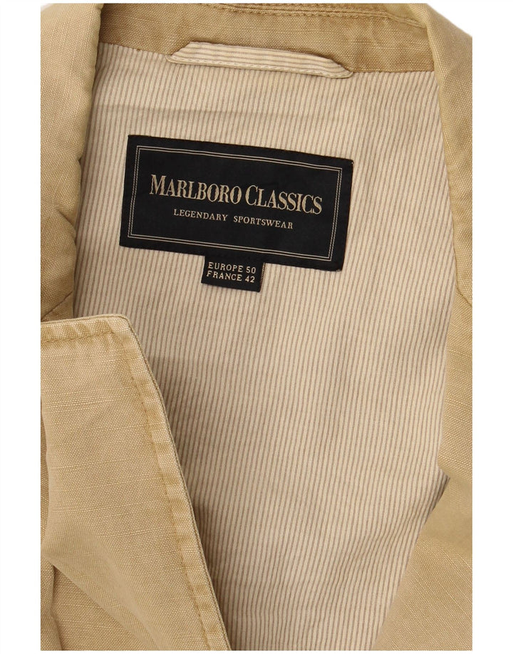 Marlboro Classics Mens 3 Button Blazer Jacket EU 50 Large Beige