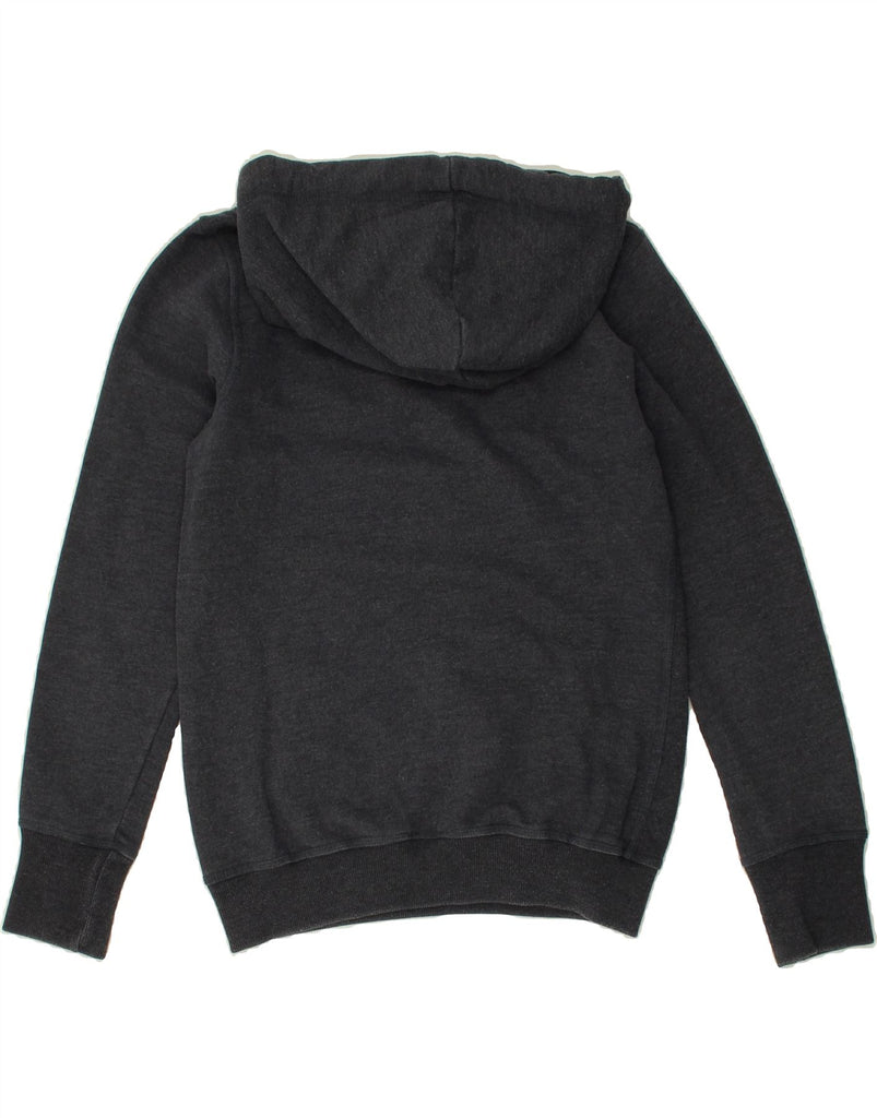 SUPERDRY Womens Graphic Hoodie Jumper UK 14 Medium Black Cotton | Vintage Superdry | Thrift | Second-Hand Superdry | Used Clothing | Messina Hembry 