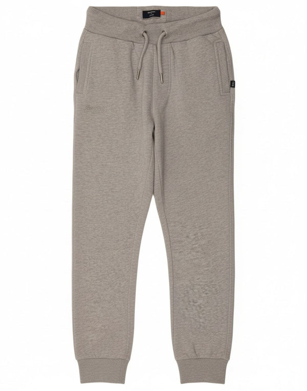 Superdry Womens Tracksuit Trousers Joggers UK 10 Small Grey Cotton
