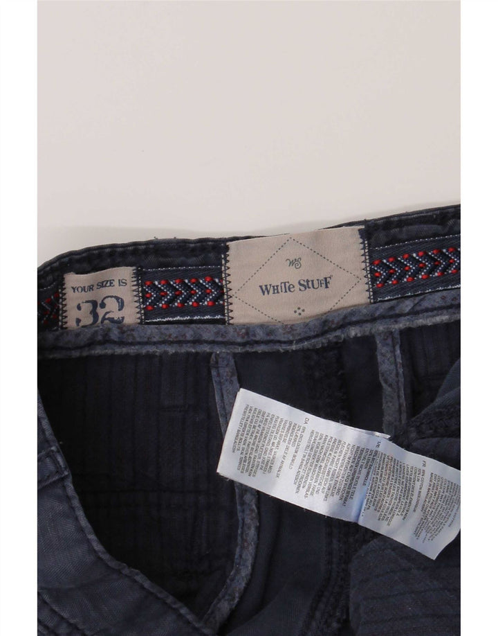 White Stuff Mens Cargo Shorts W32 Medium Navy Blue Cotton