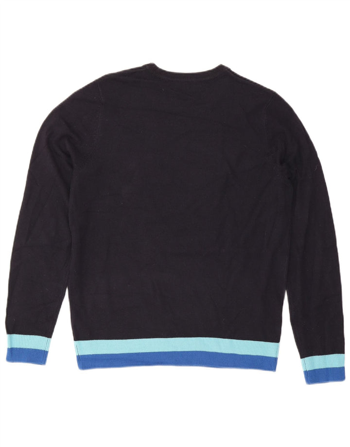 Marks & Spencer Womens Crew Neck Jumper Sweater UK 14 Medium Navy Blue
