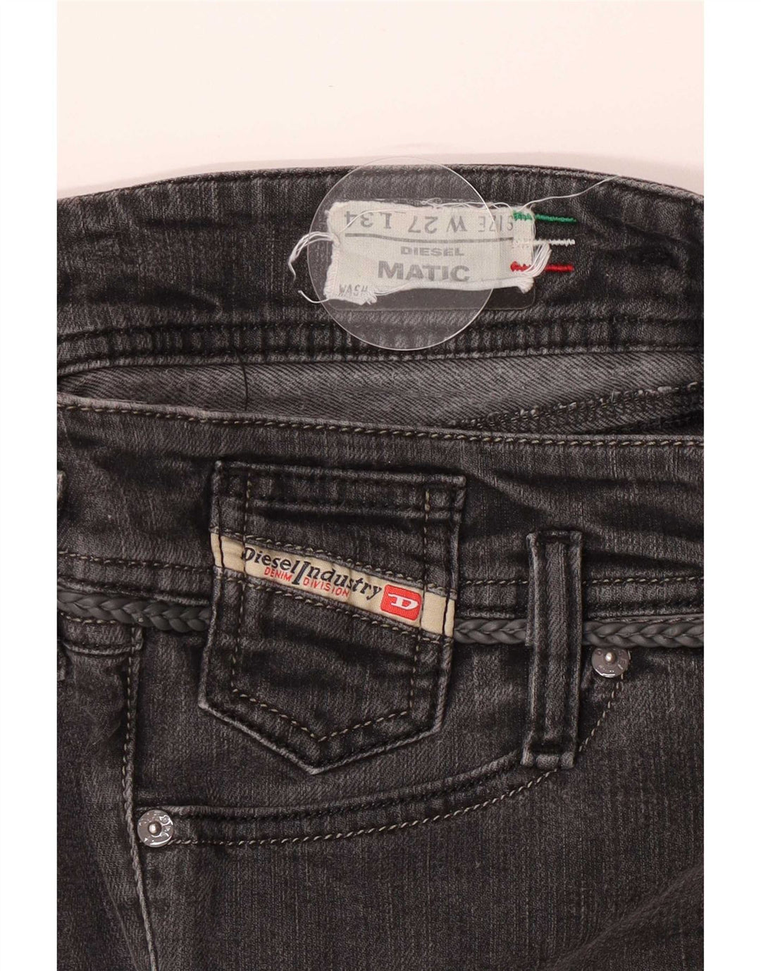 Diesel Womens Matic Skinny Jeans W27 L29 Grey