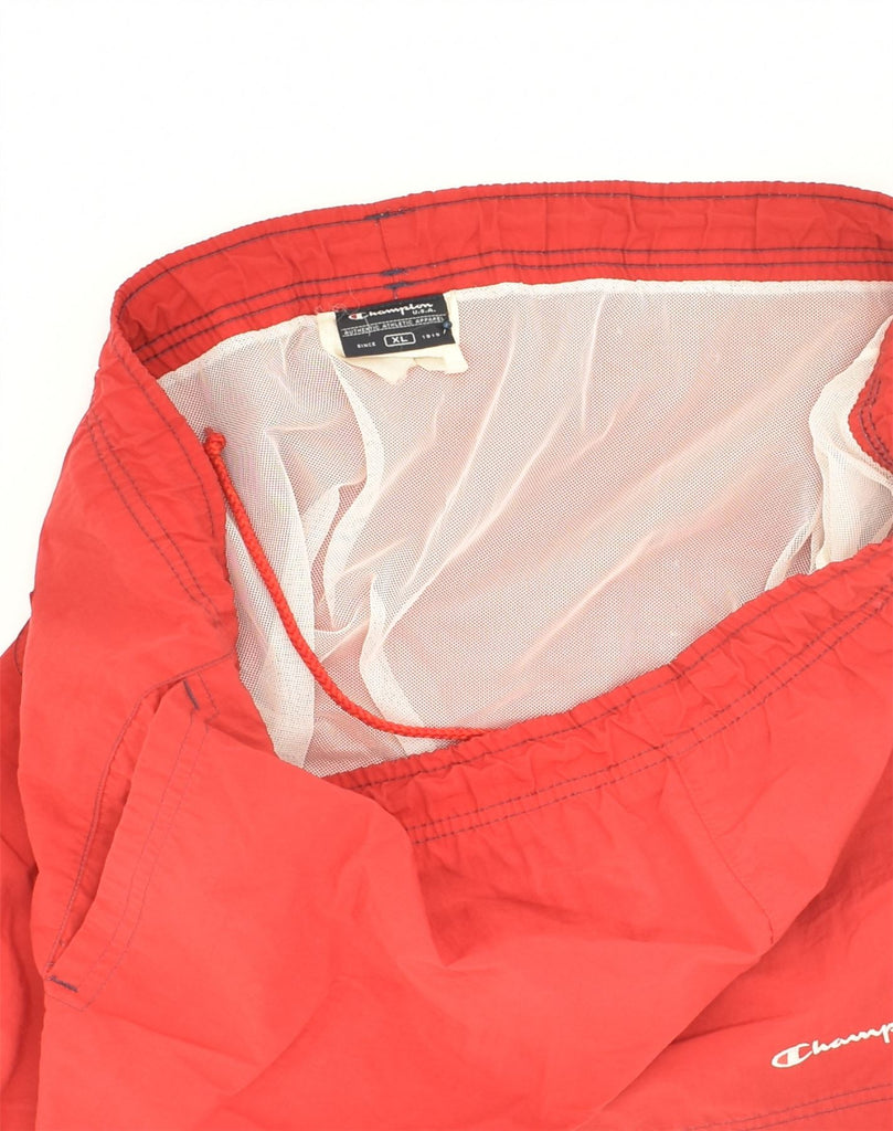 CHAMPION Mens Sport Shorts XL Red Polyamide | Vintage Champion | Thrift | Second-Hand Champion | Used Clothing | Messina Hembry 