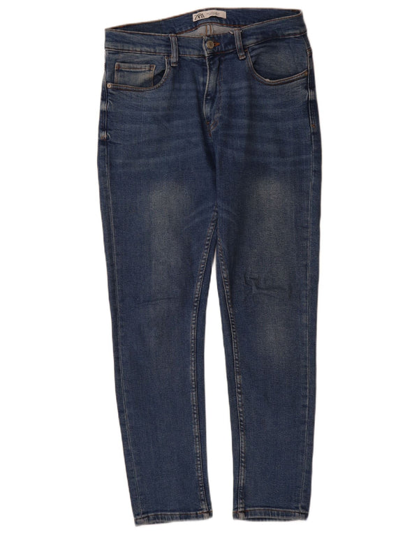 Zara Mens Slim Jeans EU 42 Large W32 L30 Blue Cotton