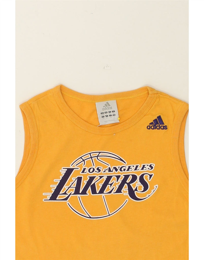 ADIDAS Boys Lakers Graphic Vest Top 10-11 Years Medium Yellow | Vintage Adidas | Thrift | Second-Hand Adidas | Used Clothing | Messina Hembry 