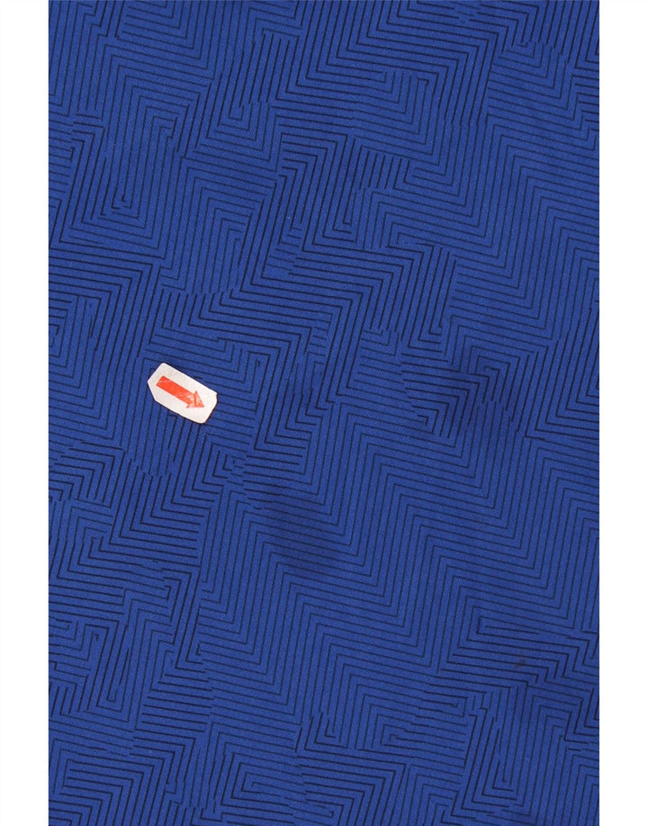 Adidas Womens Climalite T-Shirt Top Small Blue Geometric Polyester