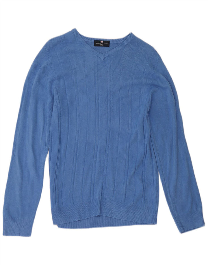 Marks & Spencer Womens Blue Harbour V-Neck Jumper Sweater UK 10 Small