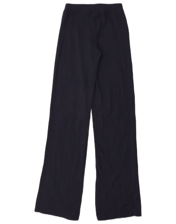 Nike Womens Wide Leg Tracksuit Trousers UK 6/8 XS  Navy Blue Nylon