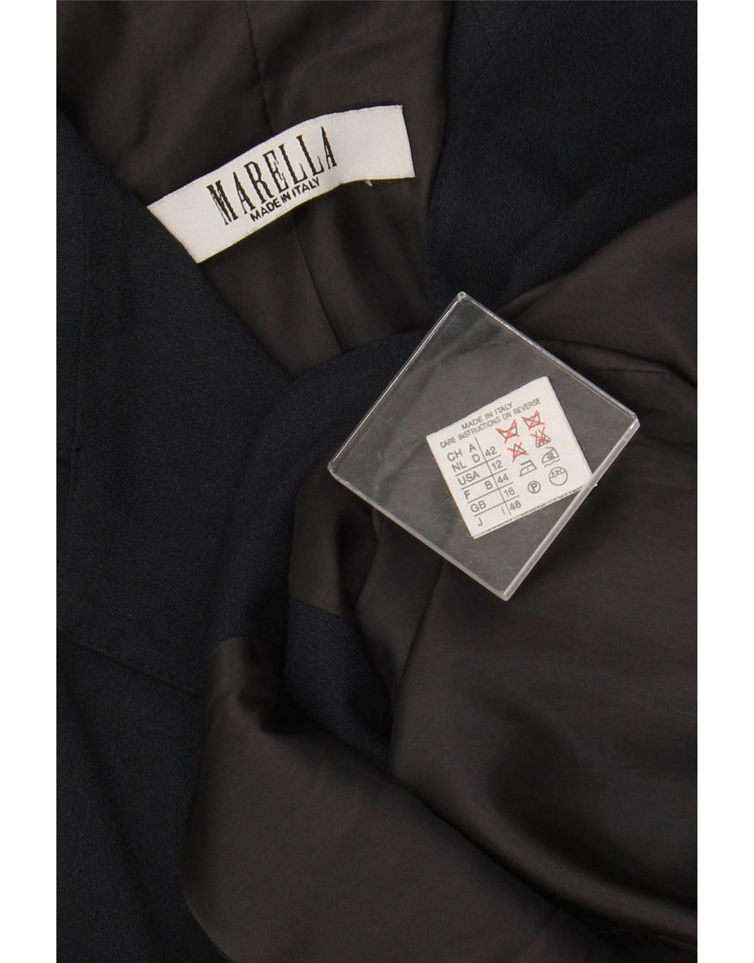 MARELLA Womens 4 Button Blazer Jacket UK 16 Large Navy Blue Viscose