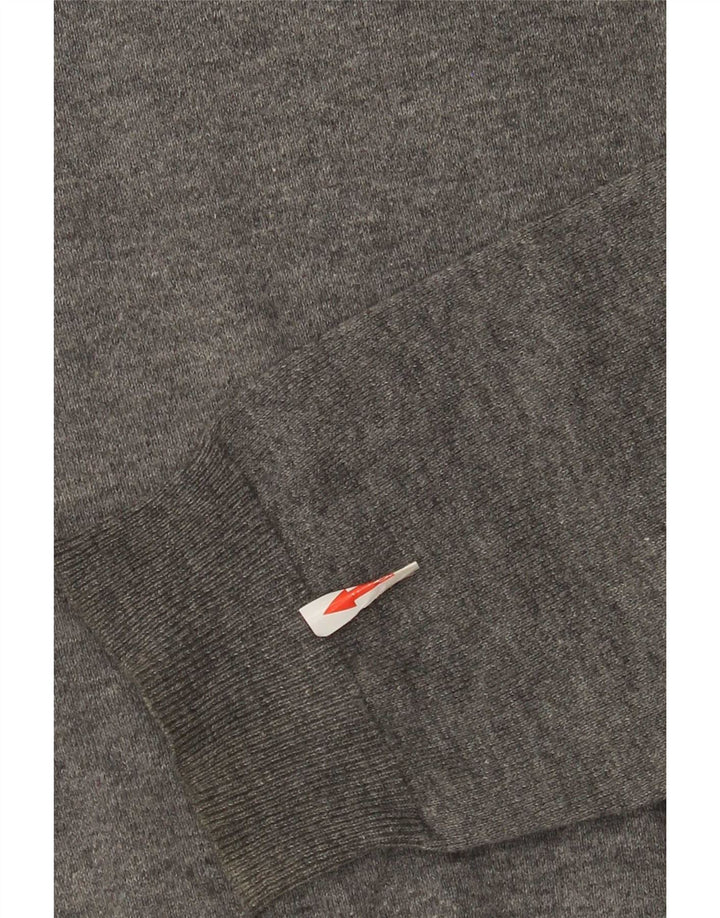 Sun68 Mens Regular Fit Crew Neck Jumper Sweater XL Grey Wool