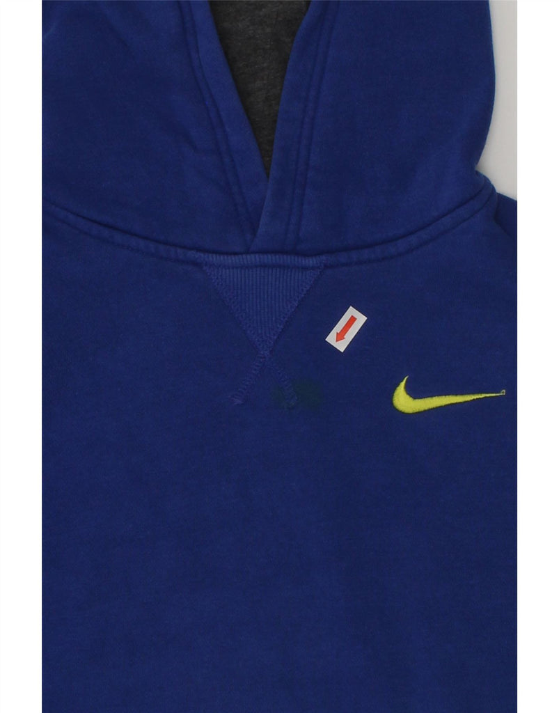 NIKE Boys Hoodie Jumper 10-11 Years Medium  Blue Cotton | Vintage Nike | Thrift | Second-Hand Nike | Used Clothing | Messina Hembry 