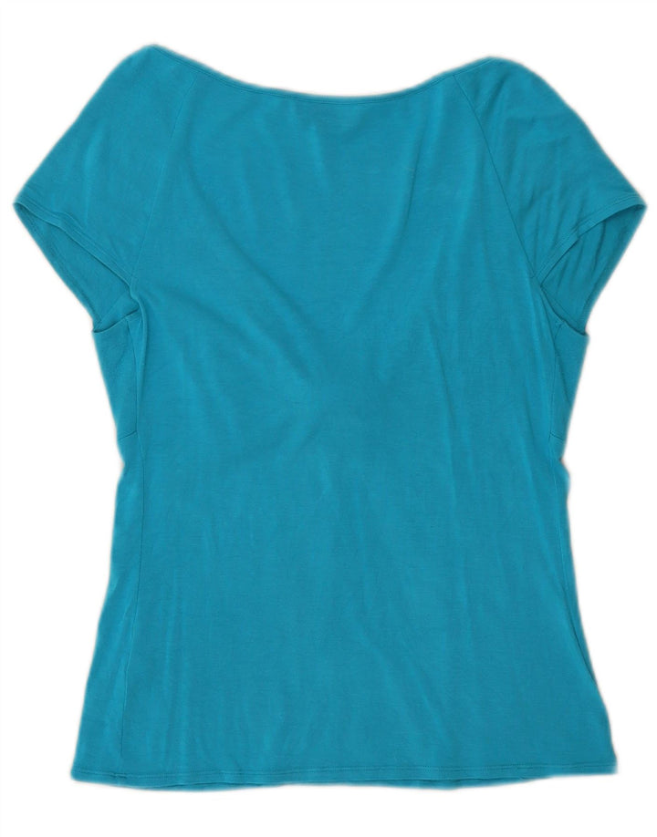 Luisa Spagnoli Womens Blouse Top UK 14 Large Blue Modal