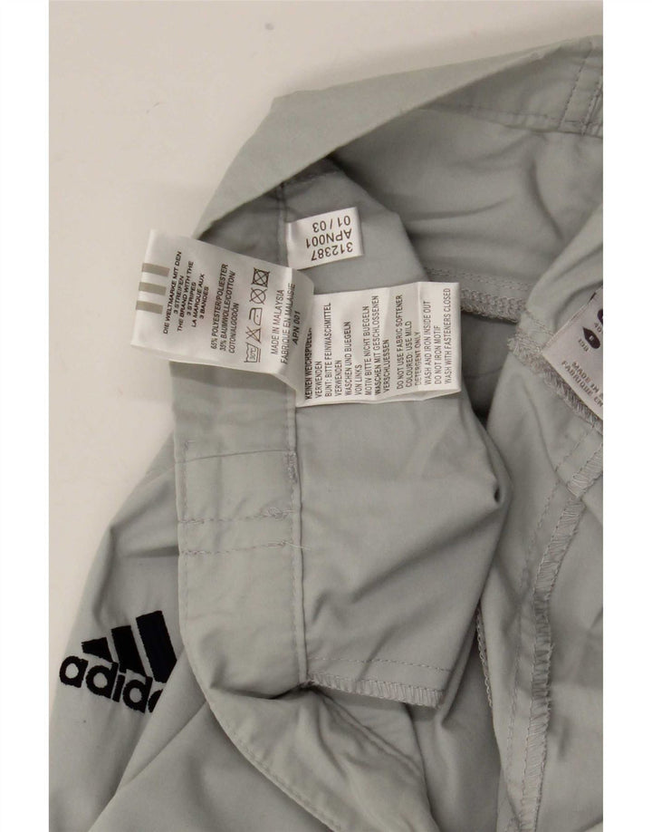 Adidas Mens Graphic Capri Trousers W40 L21 Grey Polyester