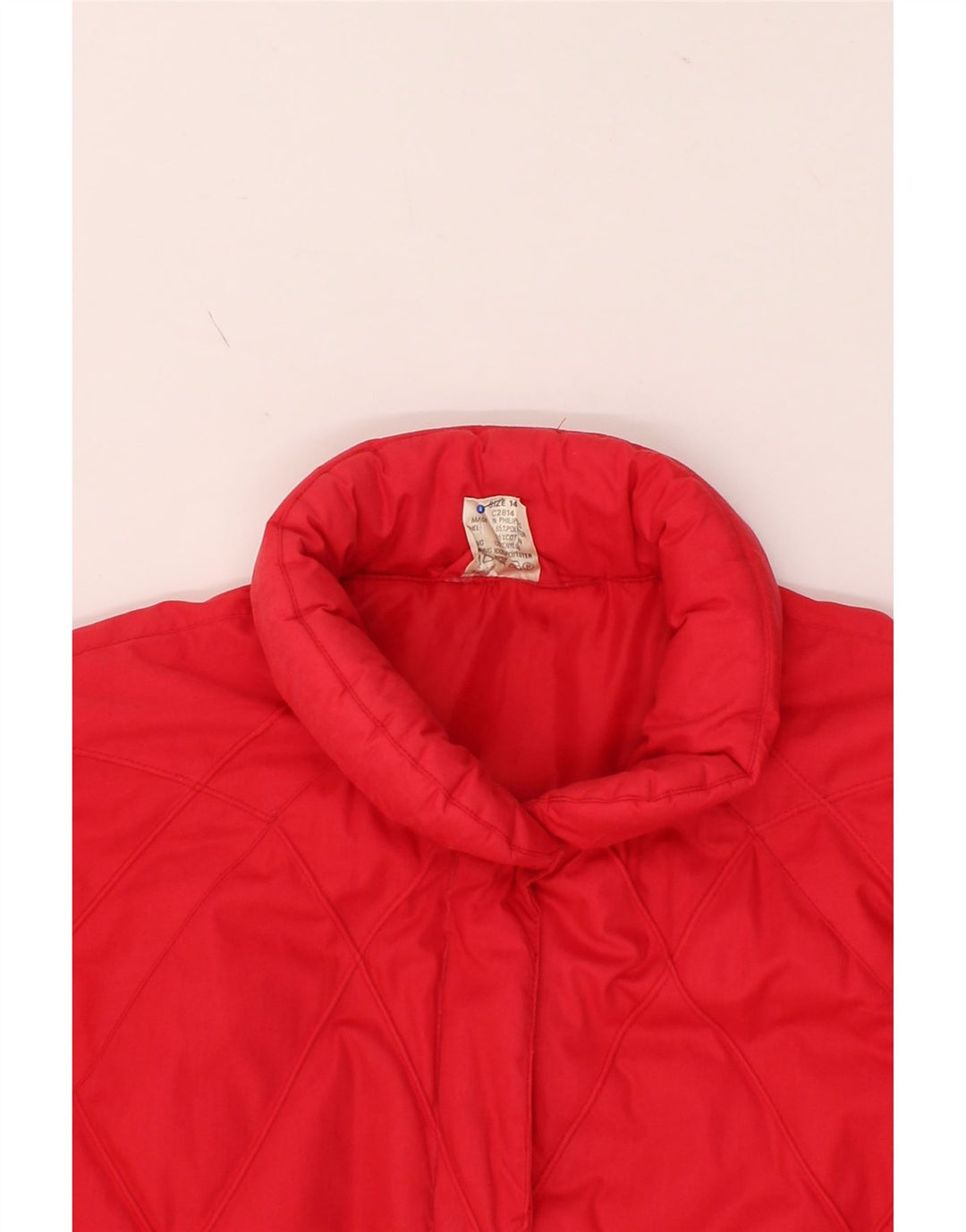 VINTAGE Womens Oversized Padded Jacket US 14 XL Pink Polyester Vintage Vintage and Second-Hand Vintage from Messina Hembry 
