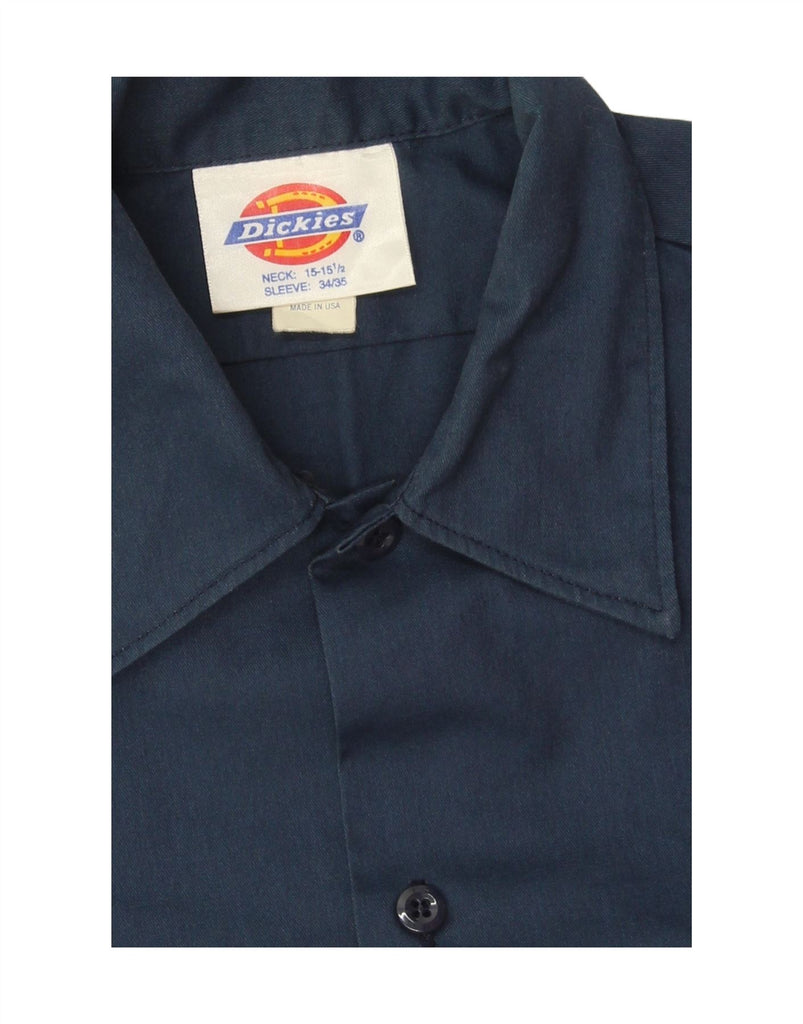 DICKIES Mens Shirt Size 15 Medium Navy Blue Cotton Vintage Dickies and Second-Hand Dickies from Messina Hembry 