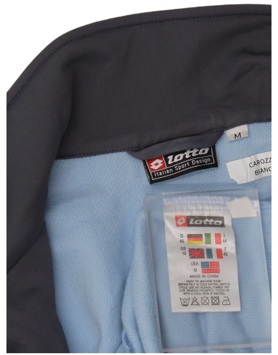 Lotto Womens Tracksuit Top Jacket UK 12 Medium Blue Colourblock Polyester