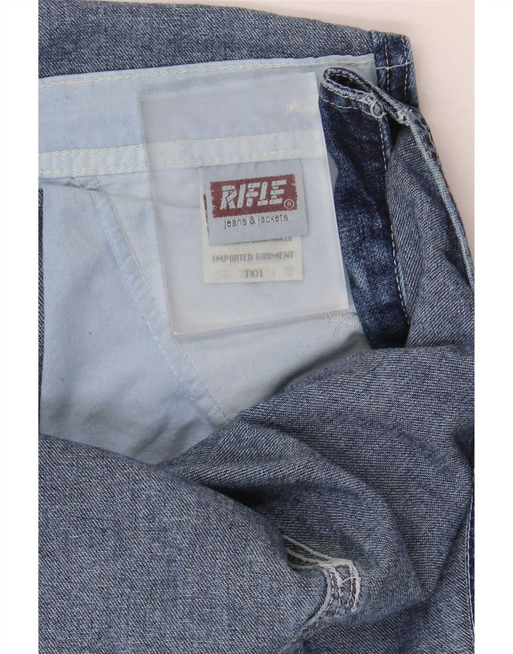 Rifle Mens Cargo Dungarees Jeans W28 L34 Blue Cotton