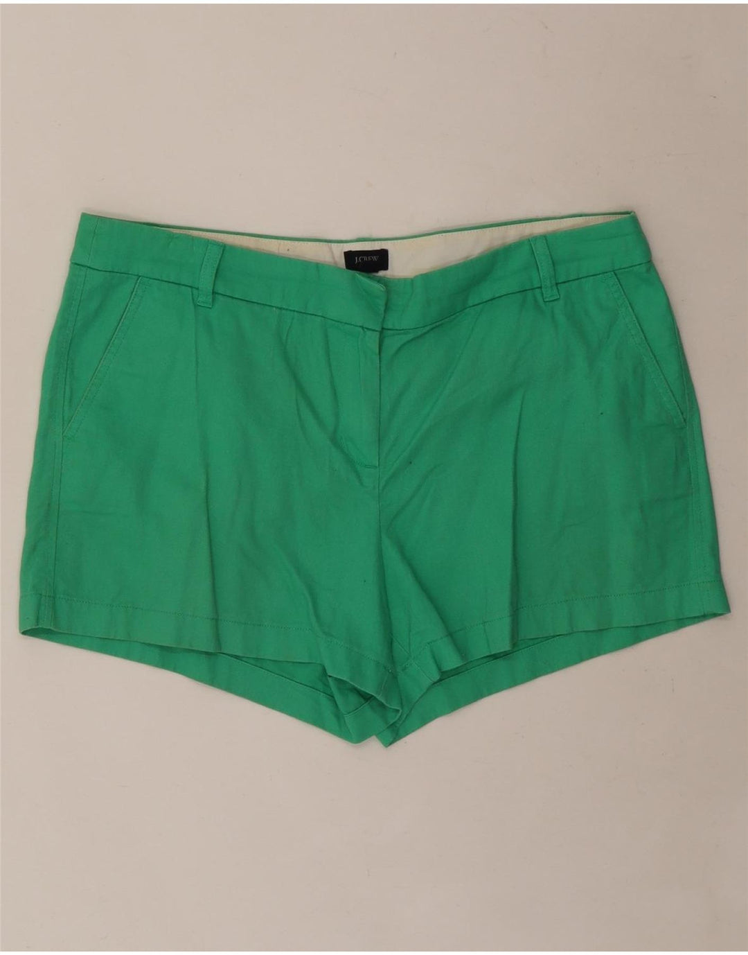 J. CREW Womens Chino Shorts US 14 XL W36 Green Cotton