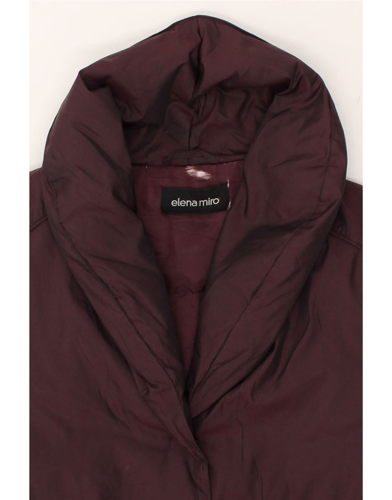 ELENA MIRO Womens Padded Jacket UK 16 Large Burgundy | Vintage ELENA MIRO | Thrift | Second-Hand ELENA MIRO | Used Clothing | Messina Hembry 