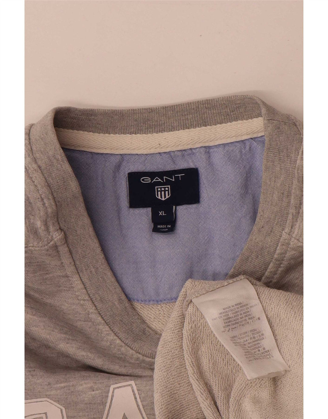 Gant Mens Graphic Sweatshirt Jumper XL Grey Flecked Cotton