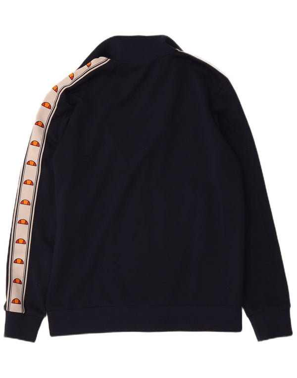 Ellesse Mens Graphic Tracksuit Top Jacket Medium Navy Blue Colourblock