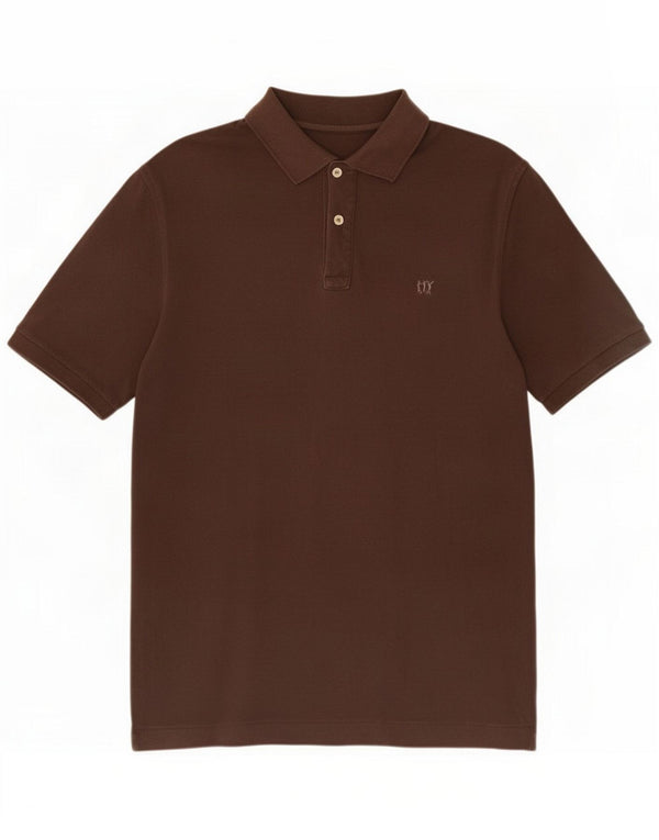Henry Cottons Mens Polo Shirt XL Brown Cotton