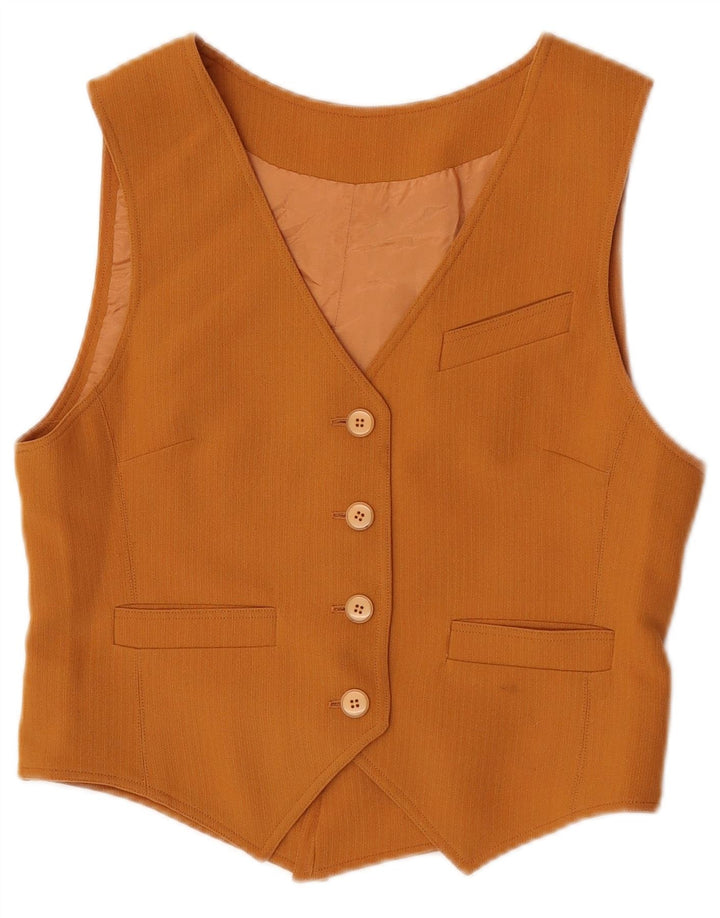 Vintage Womens 4 Button 2 Piece Set UK 10 Small Orange