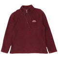 Weird Fish Mens Zip Neck Sweatshirt Jumper Medium Burgundy Cotton