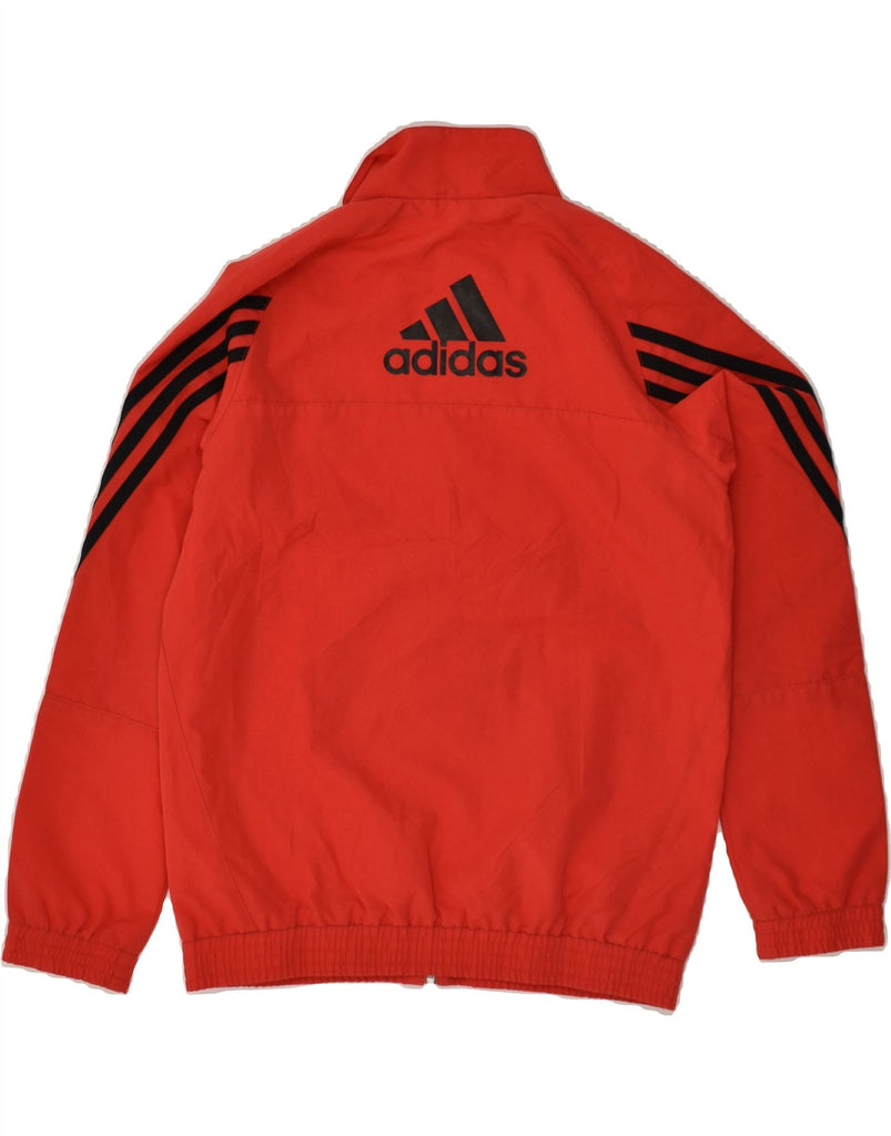 ADIDAS Girls Graphic Tracksuit Top Jacket 13-14 Years Red Polyester | Vintage Adidas | Thrift | Second-Hand Adidas | Used Clothing | Messina Hembry 