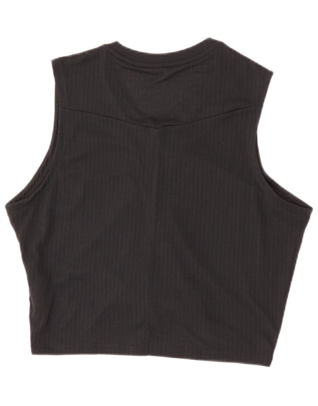 Nike Womens Yoga Crop Vest Top UK 18 XL Black Polyester