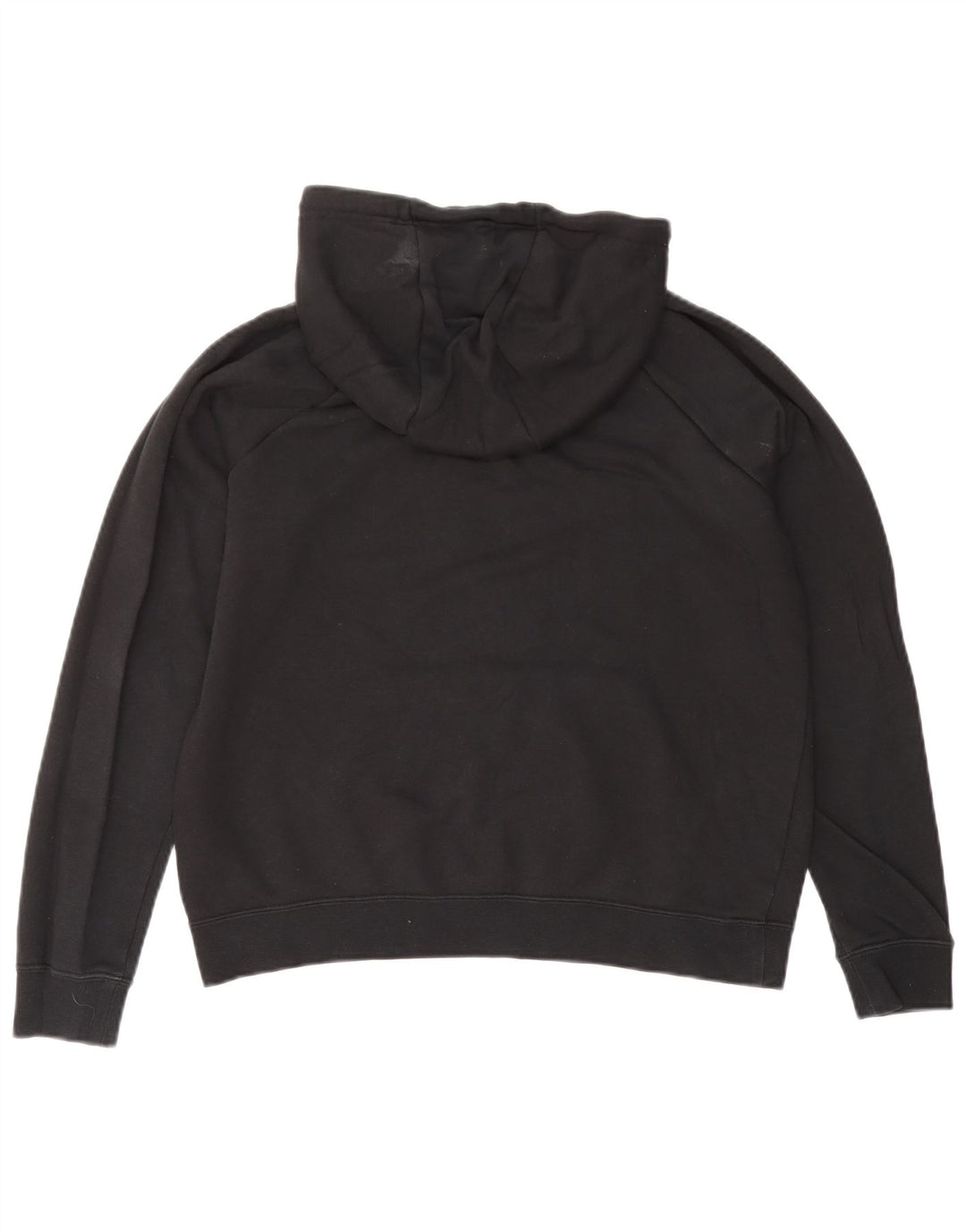 Nike Womens Oversized Hoodie Jumper UK 14 Medium Black Cotton
