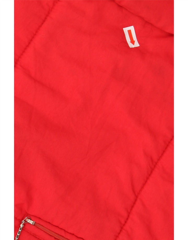 BRUGI Mens Padded Jacket IT 50 Large Red Polyamide