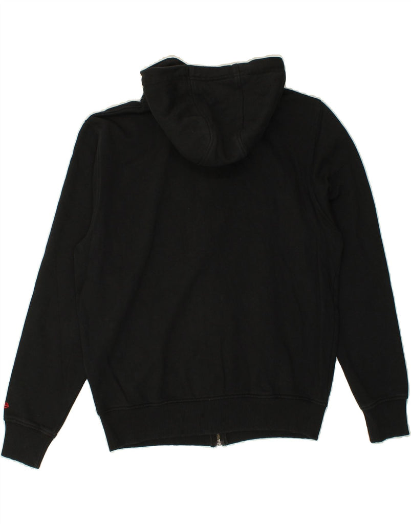 NEW ERA Mens Zip Hoodie Sweater Medium Black Cotton Vintage New Era and Second-Hand New Era from Messina Hembry 