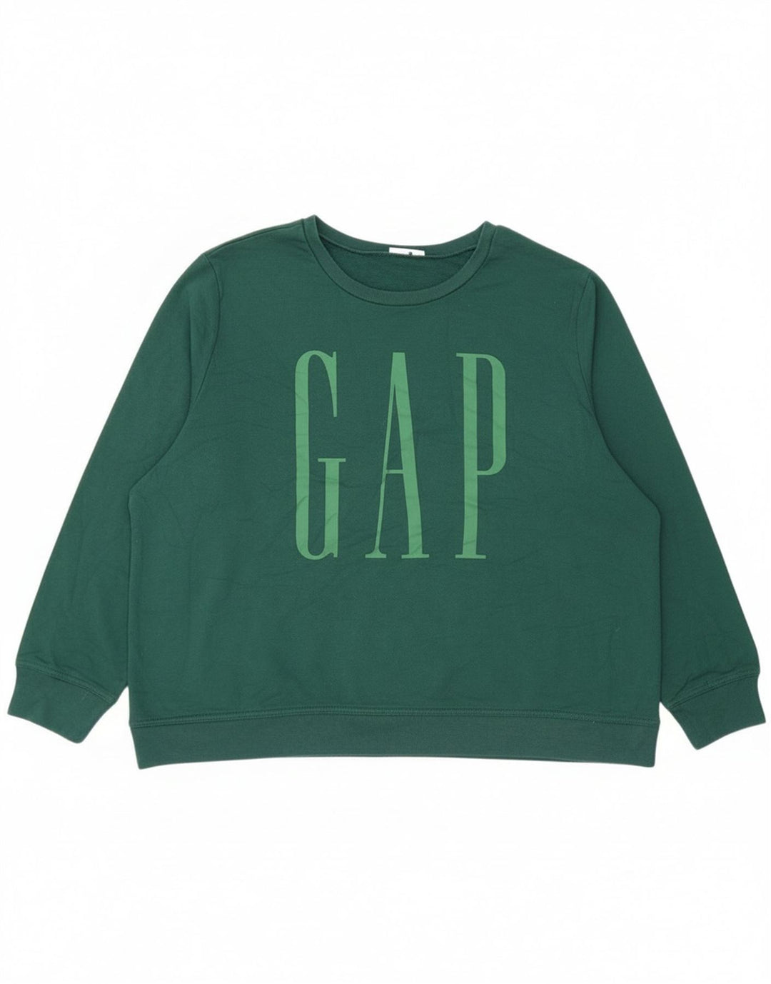 Gap Womens Graphic Sweatshirt Jumper UK 20 2XL Green Cotton