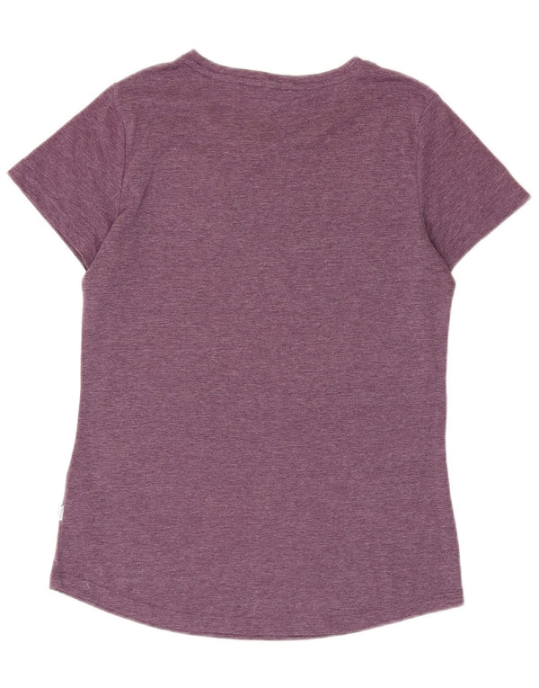 Puma Womens Graphic T-Shirt Top UK 12 Medium Purple Polyester
