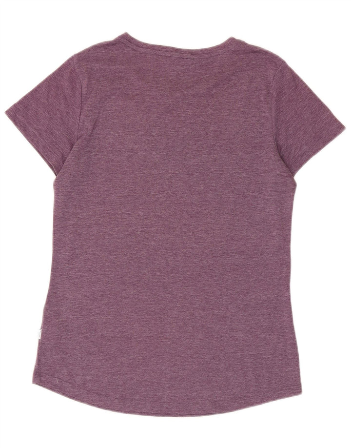 Puma Womens Graphic T-Shirt Top UK 12 Medium Purple Polyester