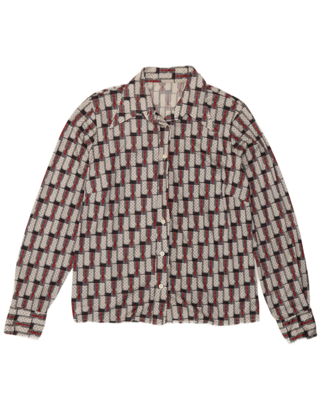 Vintage Womens Shirt UK 16 Large Multicoloured Geometric
