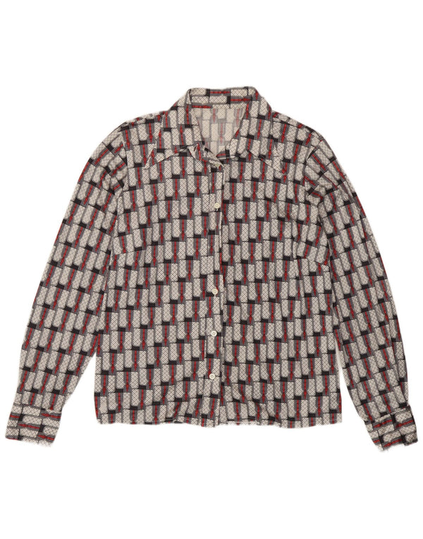 Vintage Womens Shirt UK 16 Large Multicoloured Geometric