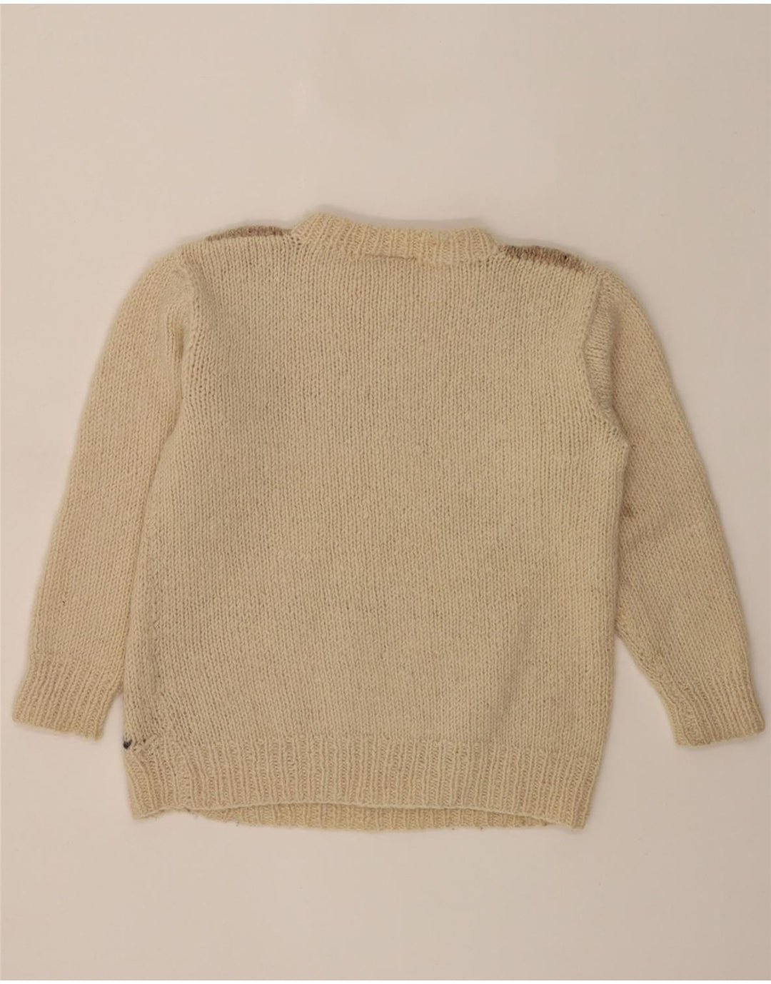 GAELTARRA Womens Crew Neck Jumper Sweater UK 10  Small Beige Vintage Gaeltarra and Second-Hand Gaeltarra from Messina Hembry 