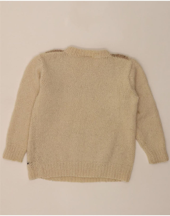 GAELTARRA Womens Crew Neck Jumper Sweater UK 10  Small Beige Vintage Gaeltarra and Second-Hand Gaeltarra from Messina Hembry 