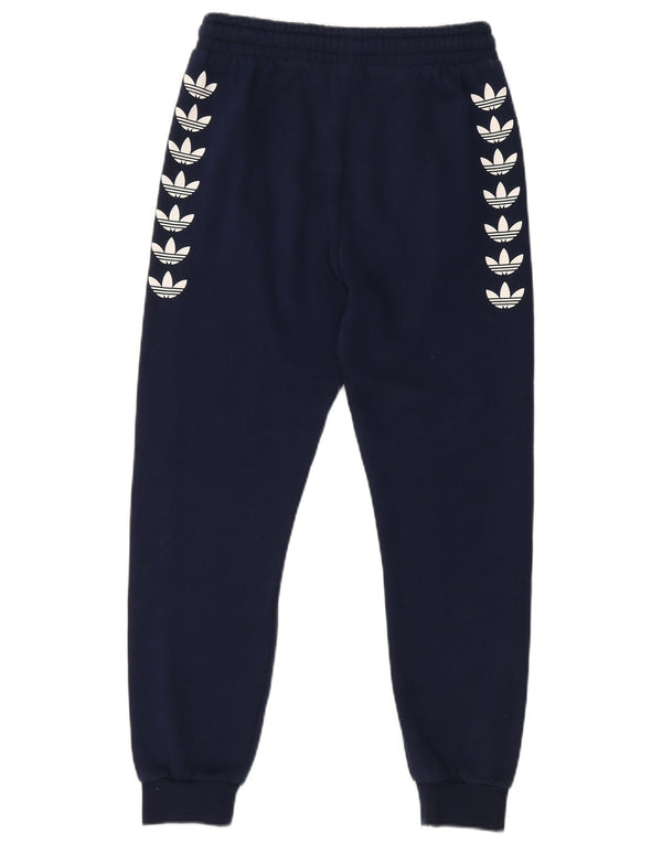 Adidas Boys Graphic Tracksuit Trousers Joggers 11-12 Years Navy Blue