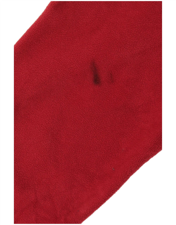 L.L.Bean Womens Oversized Fleece Jacket UK 10 Small Red Polyester