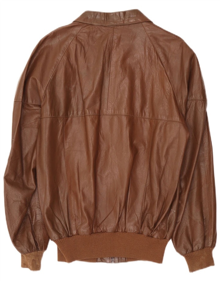 Vintage Mens Leather Jacket UK 38 Medium Brown