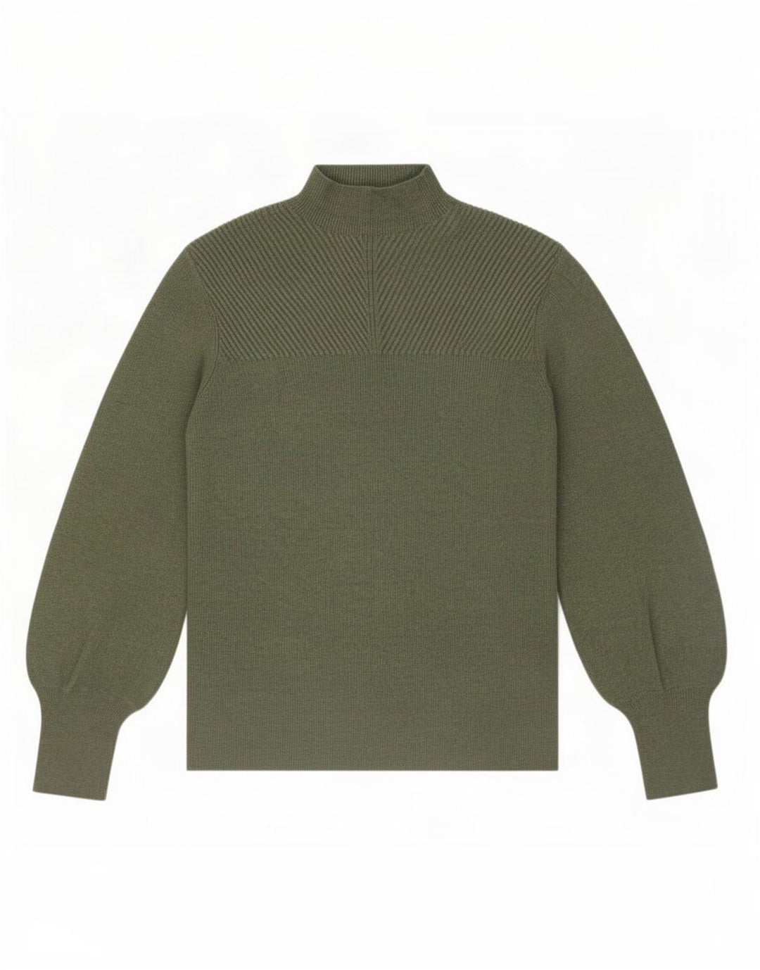 Marks & Spencer Womens Turtle Neck Jumper Sweater UK 14 Medium Green