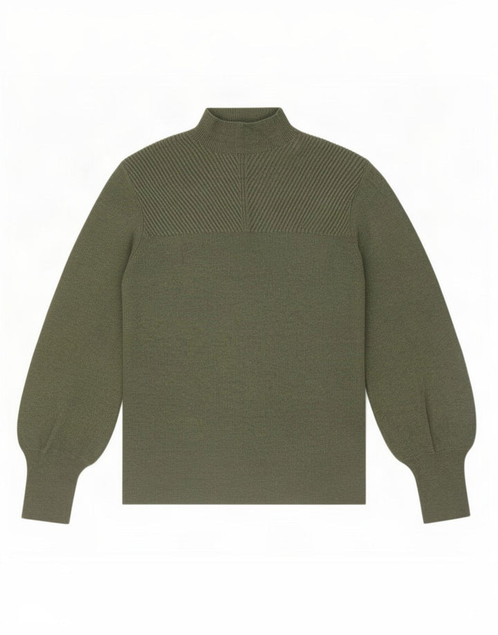 Marks & Spencer Womens Turtle Neck Jumper Sweater UK 14 Medium Green