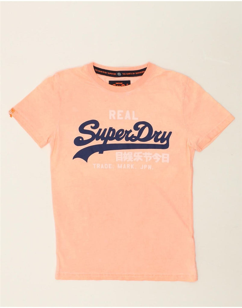 SUPERDRY Mens Graphic T-Shirt Top Small Pink Cotton | Vintage Superdry | Thrift | Second-Hand Superdry | Used Clothing | Messina Hembry 