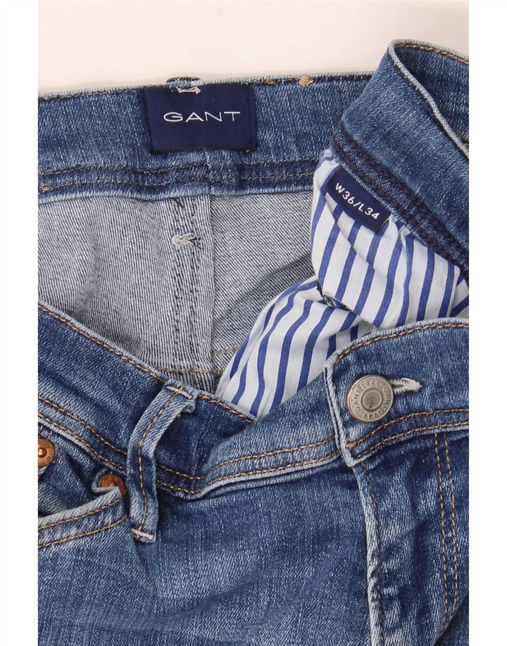 Gant Mens Slim Jeans W30 L30 Blue Cotton