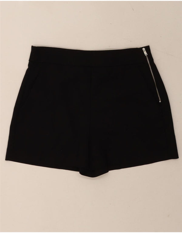 Zara Womens High Waist Casual Shorts Large W30  Black