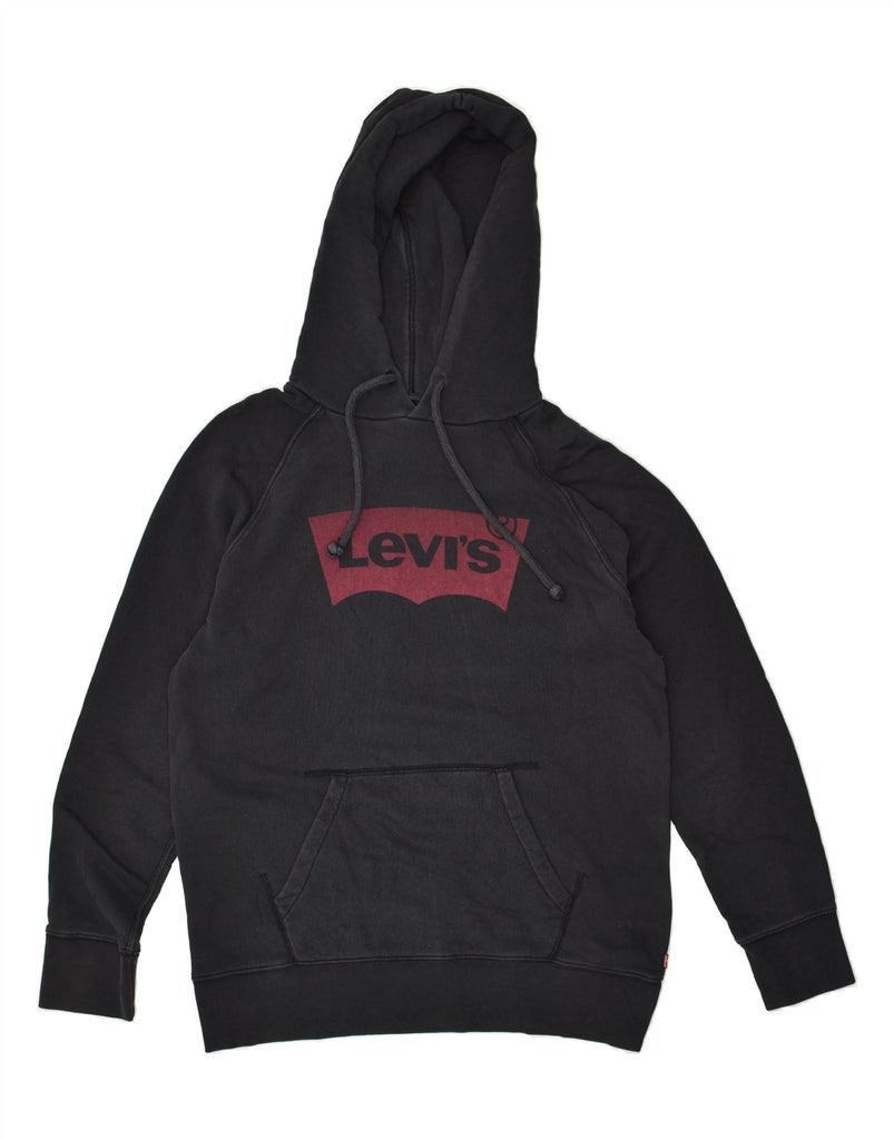 LEVI'S Mens Graphic Hoodie Jumper Small Black Cotton | Vintage Levi's | Thrift | Second-Hand Levi's | Used Clothing | Messina Hembry 